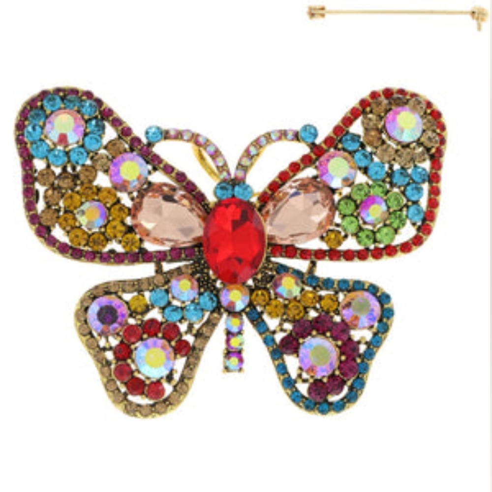 Colorful Butterfly Brooch